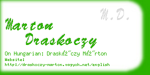 marton draskoczy business card